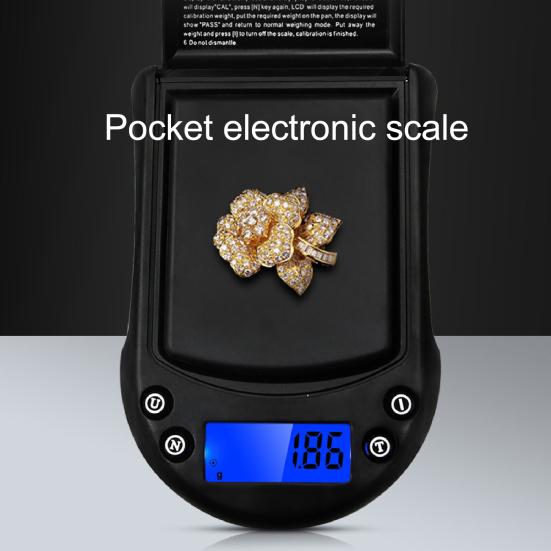 200 g tragbare hochpräzise Schmuck-Taschenwaage mit 0,01 g Gramm elektronischer Digitalwaage