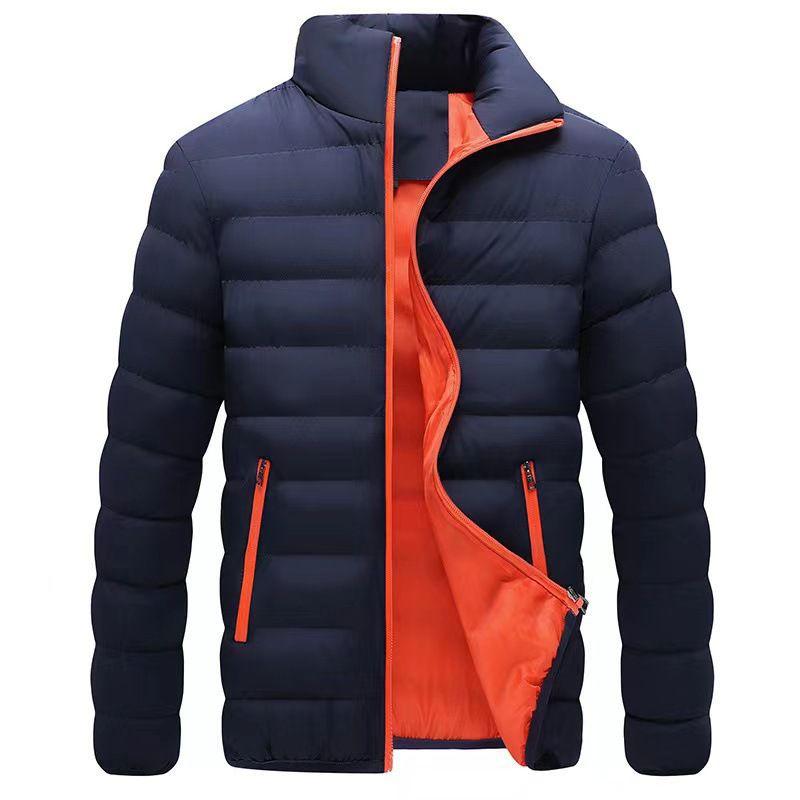 Autumn and Winter Stand-up Neck Cotton-padded Clothes Mens Thin Comfortable Fit Cotton-padded Clothes Trendy Large-size Mens Cotton-padded Jackets