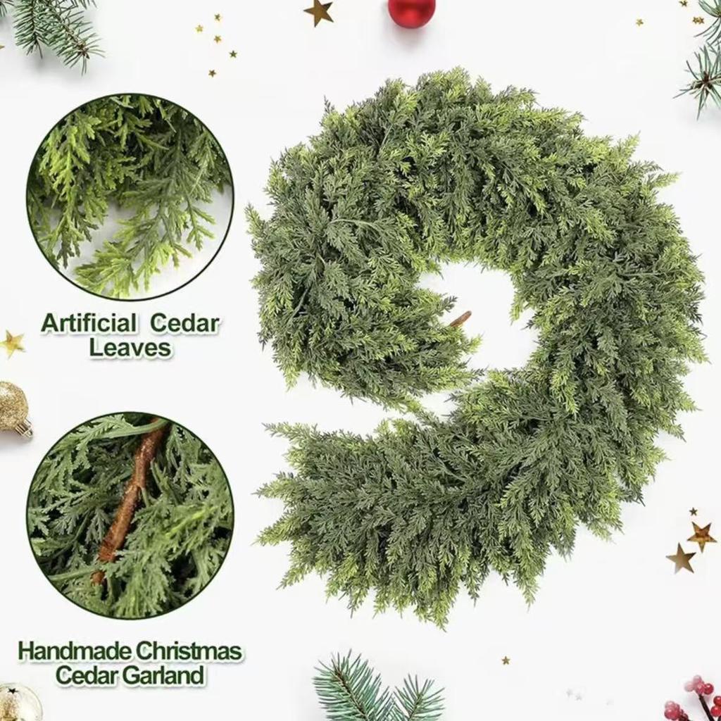 Christmas Pine Branch Wreath with Pine Cones & Bow - Indian Girl Ornament