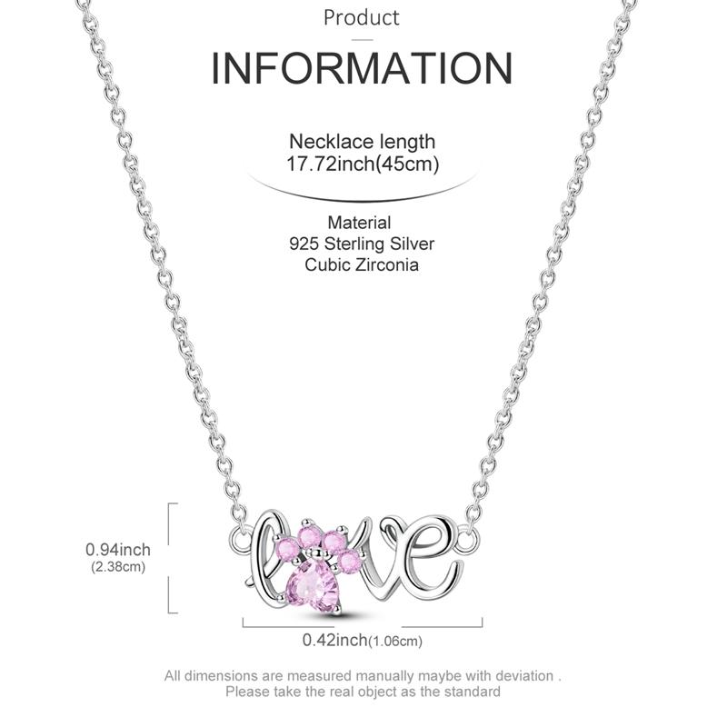 Original 925 Silver Necklace For Women Class Style Heart Shape Romantic Style High Quality Women Necklace Jewelry Gift