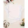 European Size Women's Short Sleeve T-Shirt - Summer Round Neck Blouse, Casual & Semi-Formal Wear, for Hot Weather - Casual Short Sleeve Top for Day
