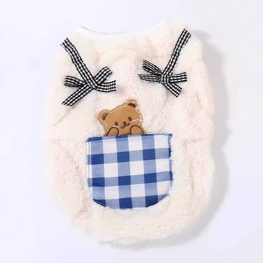 Cozy Plush Pet Vest - Warm Fleece Sleeveless Coat for Small Dogs & Cats, Indoor Outdoor Wear