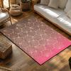 Geometric Pink Area Rug Modern Abstract Carpet Non-Slip Floor Mat Living Room Bedroom Home Decor Stylish Accent Rug Contemporary