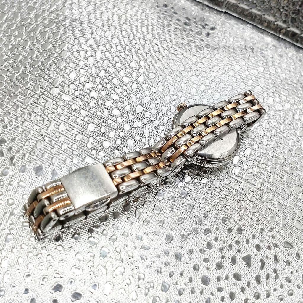 [USED] Seiko Exceline 2-piece diamond watch with box, instruction manual and links, solar-powered