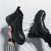 Boots Men Thick Soled Anti Slip and Wear-resistant High Top Lace Up Business Brand Chelsea Boots Size 38-44 Men Boots