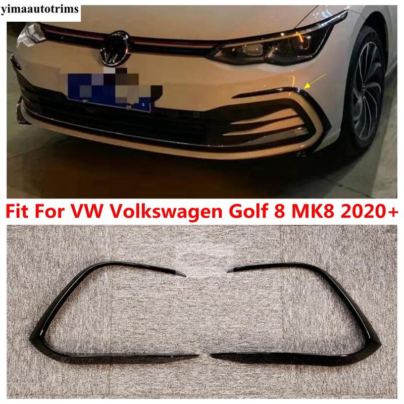 

2PCS Plastic Front Fog Light Lamp Eyebrow Eyelid Strip Decor Cover Trim For VW Volkswagen Golf 8 MK8 - 2025 Car Accessories