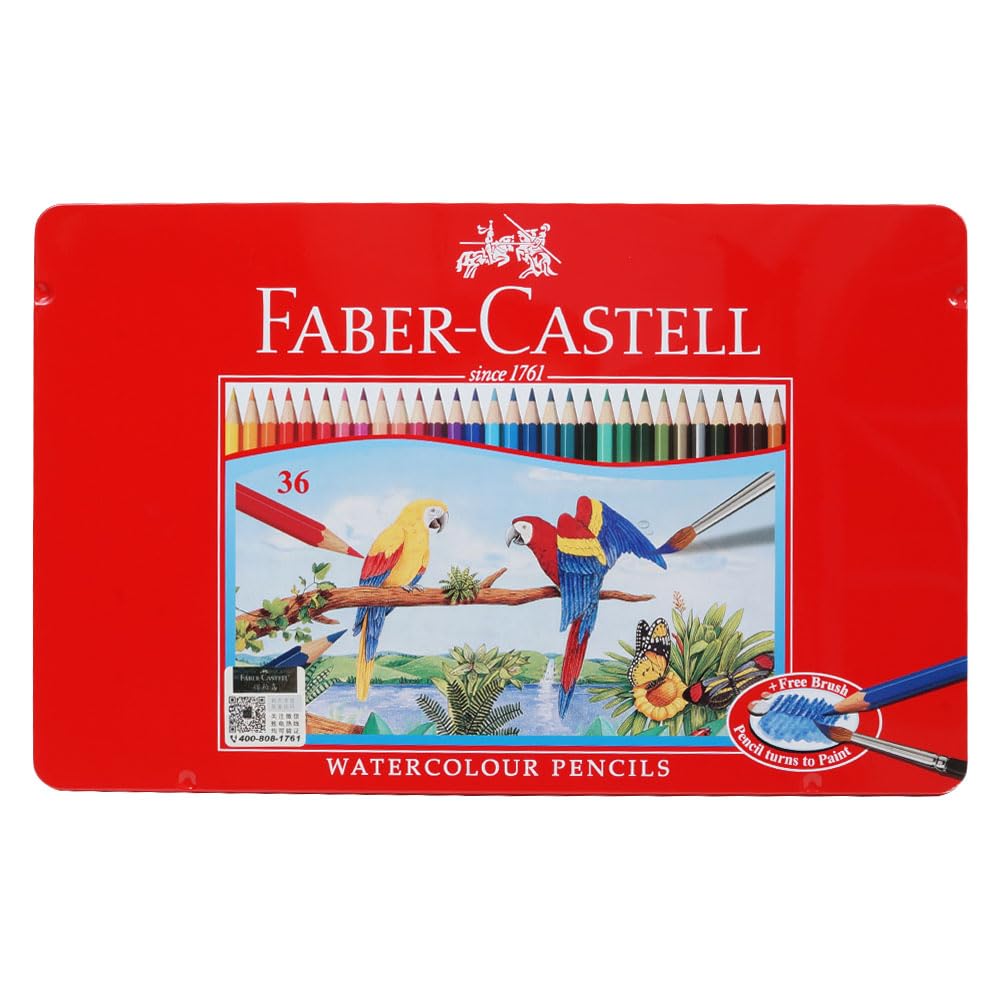 

Faber-Castell Watercolor Colored Pencils, 36 Colors, Red Tin [Parallel Import] FC115937ffa