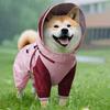 Haustier Regenmantel mit Kapuze Hunde Regenjacke Doppellagig Wasserdicht Poncho Outdoor Regenbekleidung