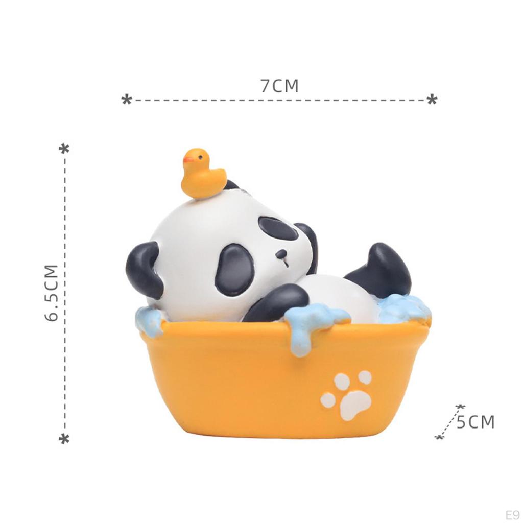 Adorable Resin Panda Figurine for Home Decor and Gift Giving