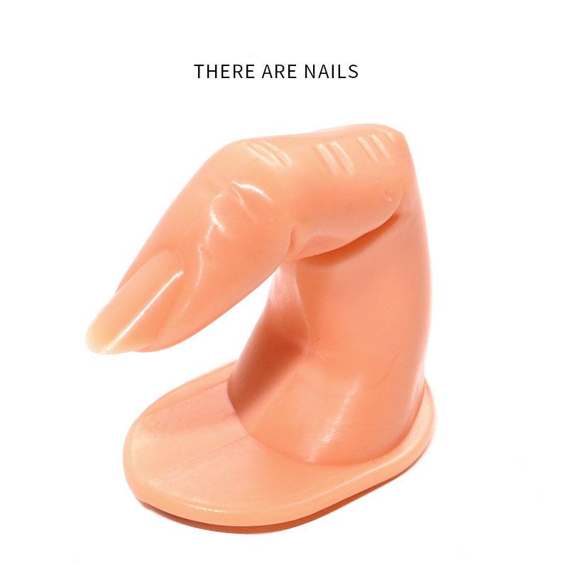 1pcs Practice Finger Manicure Fake Nail Training Finger Beauty Press On Nails Plastic Flexible Adjustable Manicure DIY Tools