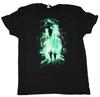 X-Files Herren T-Shirt - Wald Laufen Vor Strahlenden Untertassen Bild