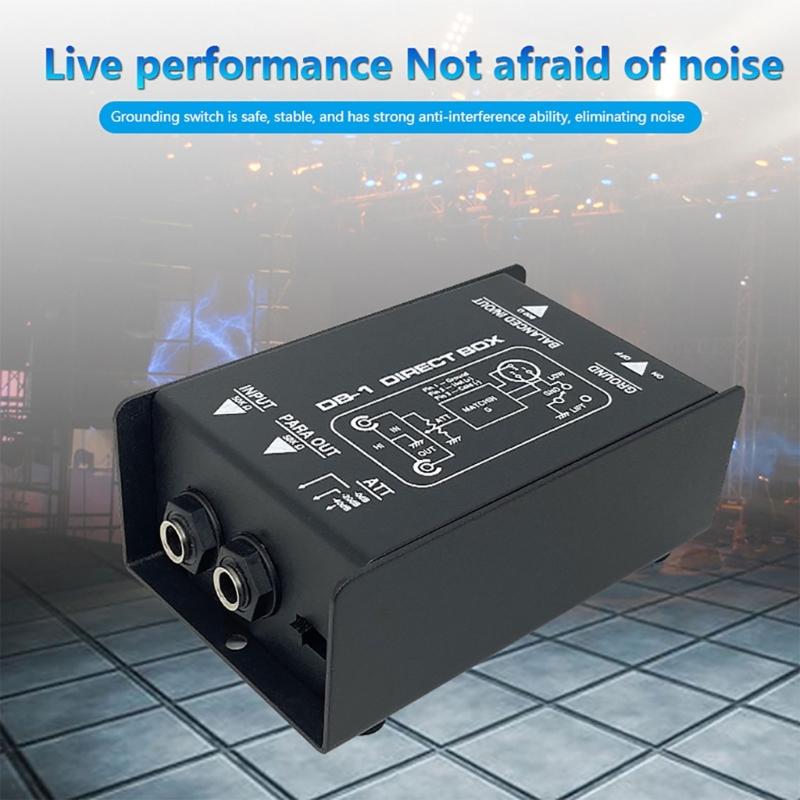 Compactly Passive DI Box with Input Attenuator Hum Eliminators for Connecting Instrument to Balanced 6.35mm Output