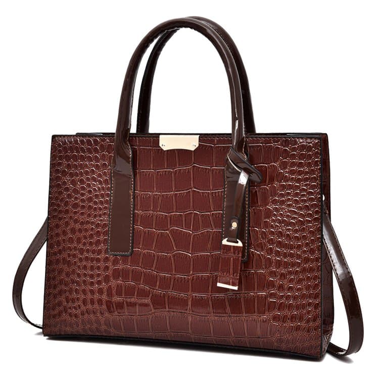 Damen Mode Handtasche mit Alligator-Muster Schultertasche Umhängetasche