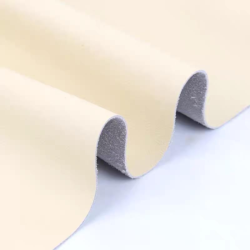 Thin cowhide material, beige, whole genuine leather, bedside sofa, soft bag, car door panel, gear lever cover, fine grain soft c