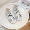 Girls Gladiator Sandals Non-slip Kids Glossy Princess Sandals Cut-outs Fashion Children Summer Beach Shoes Zipper Anti-Slippery
