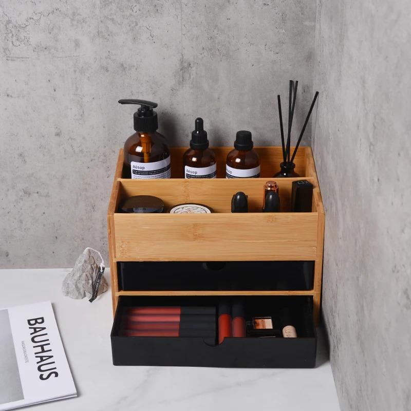 Japanese Desktop Cosmetics Lipstick Jewelry Storage Box Drawer Dressing Table Skin Care Finishing