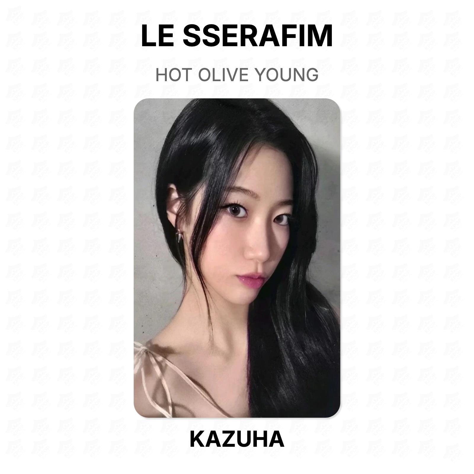 LE SSERAFIM HOT OLIVE YOUNG Official Photocard KAZUHA
