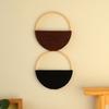 Set of 2pcs Round Wall Shelf Ornament Handmade Woven Decorations Stylish Home Decor for Couch Living Room or Nursery