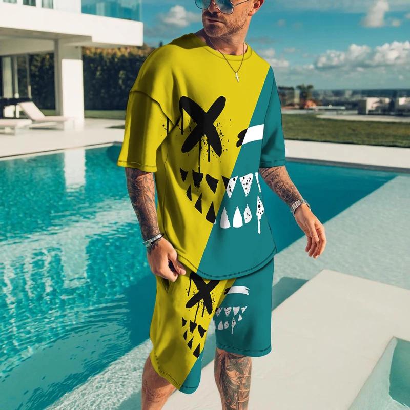 Fashion 3D Lion Printed Men's Tracksuit 2 Piece Suit Women's Woman Clothing Sweatshirt Oversized T-shirt Hot Tops Sports 2023