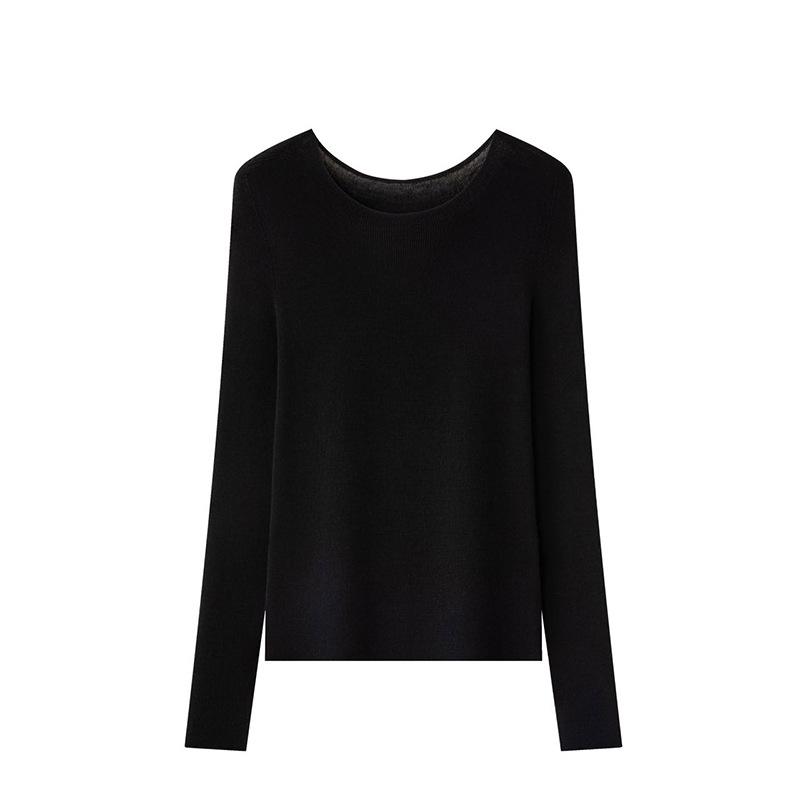 Needle Island Seamless Integrated Wool Sweater Women's Early Autumn New Slim-fit Warm Interior Knitted Bottom Shirt