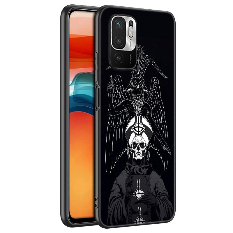 Pentagram 666 Demonic Satanic Silicone Phone Case For Xiaomi Redmi Note 11 10 9 8 Pro 11T 10T 10S 9S 8T 9 9A 9C 9T Black Cover