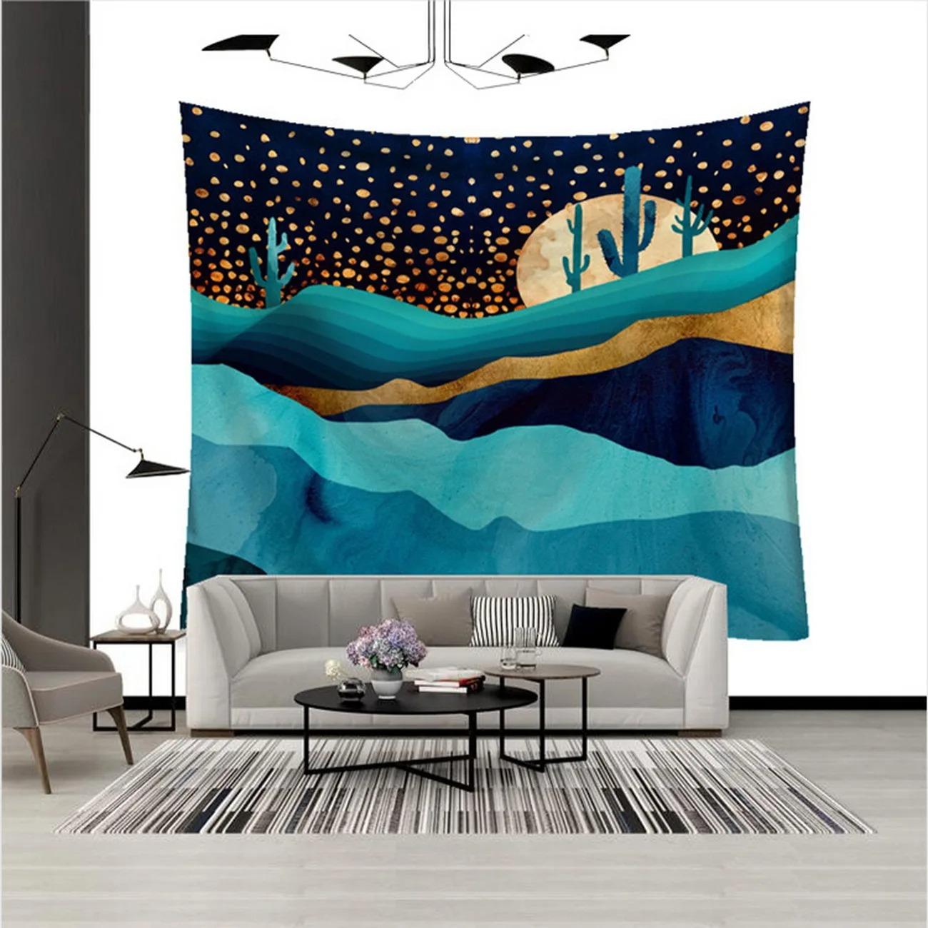 Горная река абстрактный декоративный гобелен домашний декор стены офис гостиная гобелен — фото 8