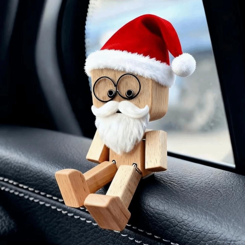 12 Expressions Christmas Shaking Wooden Man Leg-swinging Leg Shaking Wooden Figure Desktop