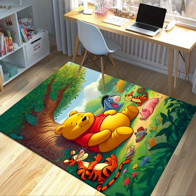 Winnie Pooh Friends Carpet For Playroom Bedroom Living Room Sofa Home Decorkids Game Area Rug Nonslip Floor Mat