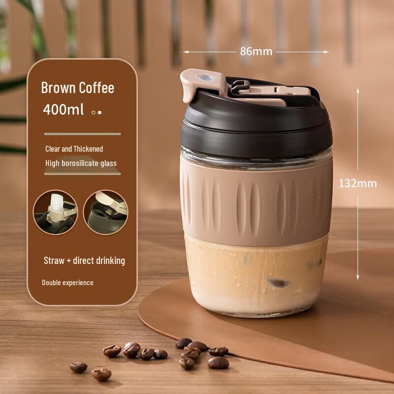 JEKO&JEKO Portable Double-Drink Glass Tumbler