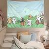 Cute Line Puppy Tapestry Wall Hanging Tapestry Art Deco Blanket Curtain Hanging At Home Bedroom Living Room Decor