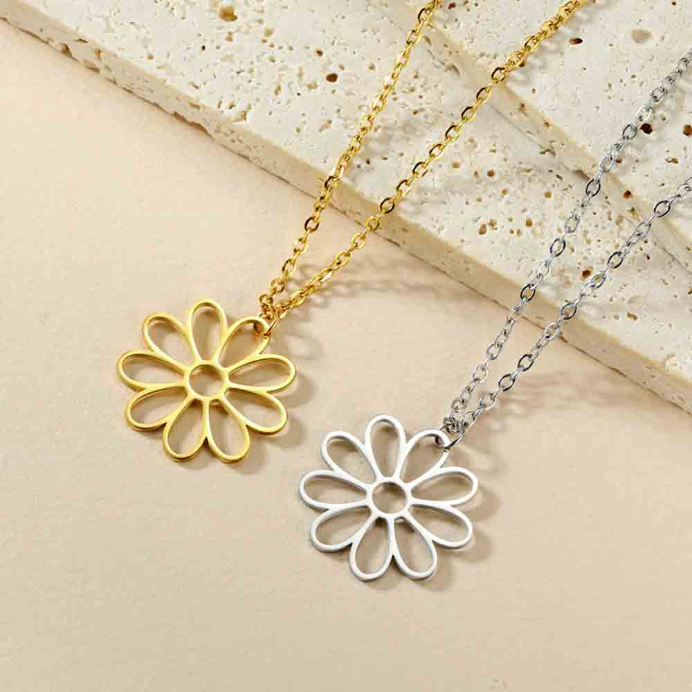 My Shape Flower Filigree Earrings for Women Girls Stainless Steel Drop Earring Hollow Flower Earrings Jewelry Girlfriends Gifts