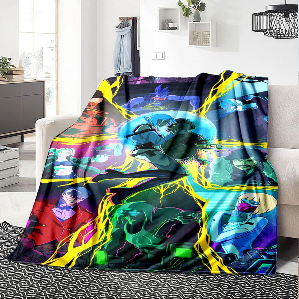 Cyberpunk Edgerunners Blanket Soft Warm Cozy Suitable For Picnics Bedding Bed Allseason Use Stylish Decor Best Holiday Gift For Friends Family