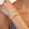 Flower Zinc Zinc Alloy Metal Wide Bangle Hollow Exaggerated Bracelet Creative Metal Cuff Bangles  Lady