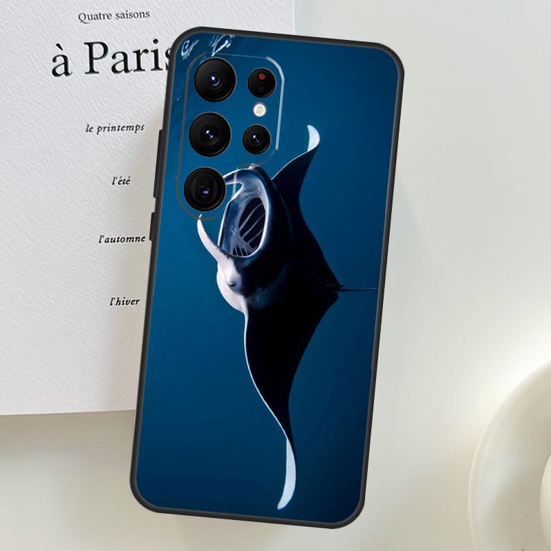 

Animal Manta Ray Phone Case For Samsung Galaxy S25 Ultra S9 S10 S20 S22 S21 Plus S23 FE S24 Ultra Cover Shell Galaxy S25Ultra