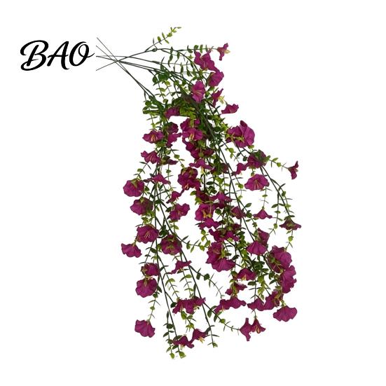Silk Flower Garland for Wall Artificial Flowers, Plants Hanging Outdoors, UV Resistant Faux Long Lasting Decorative Floral Vines Indoor Outdoor
