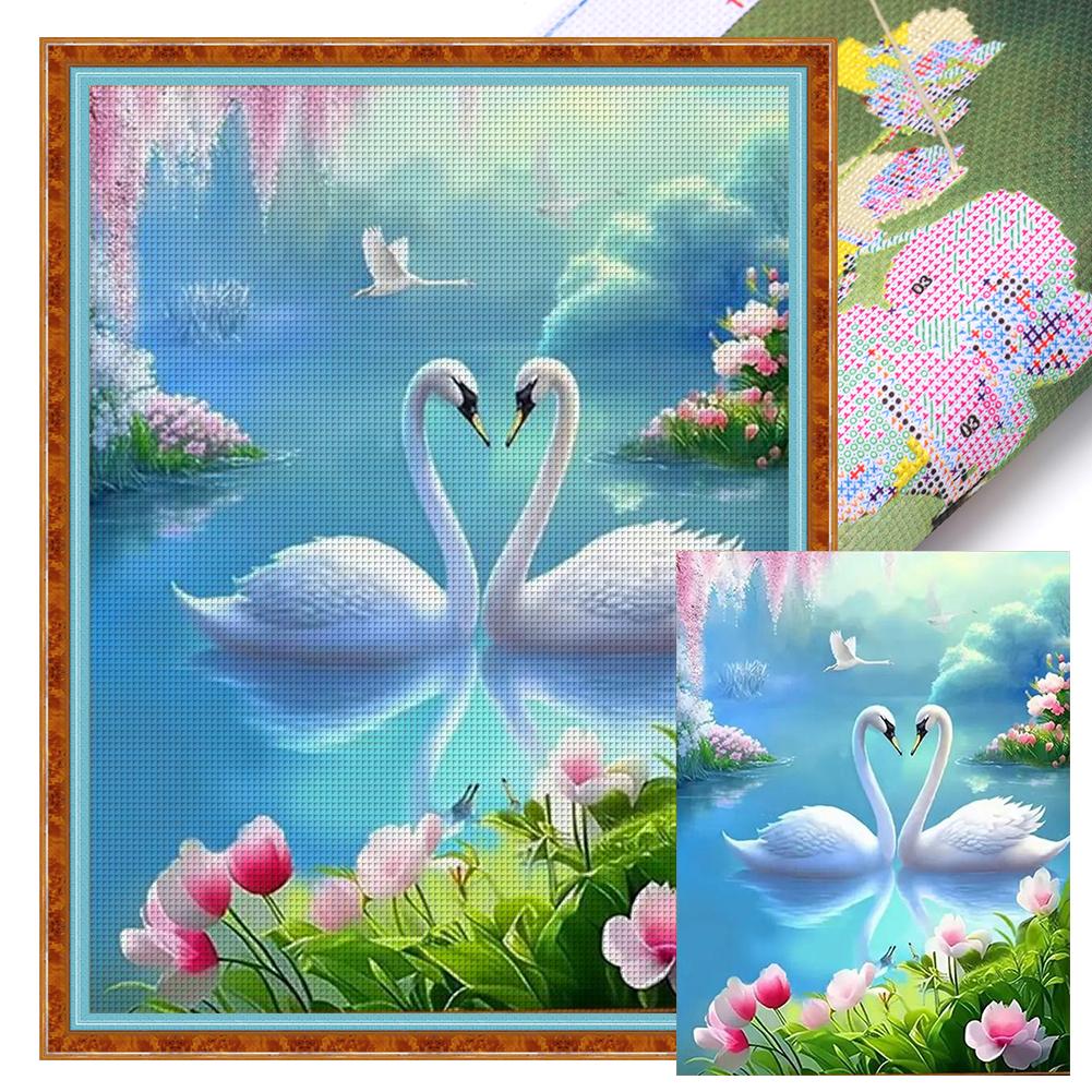 

Полный комплект для вышивки крестиком из эко-хлопка 9CT с принтом животных