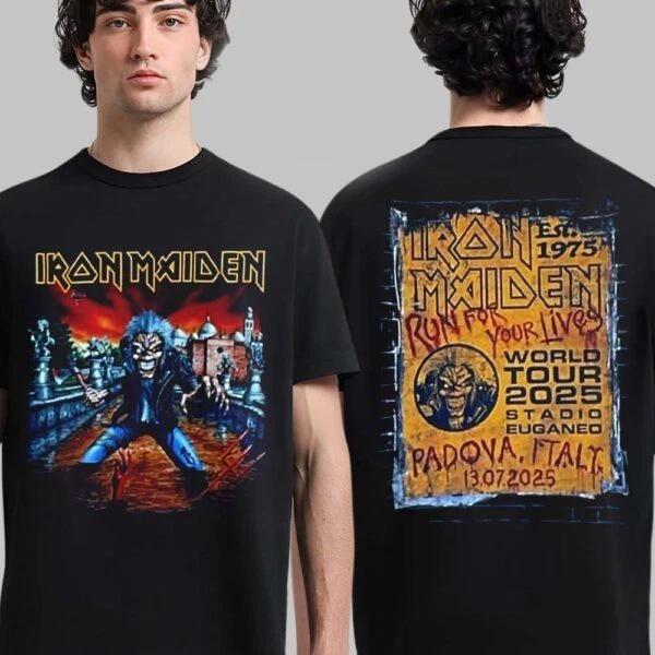 Iron Maiden T Shirt Killers Album Cover Mens Short Sleeve T Shirts Classic Rock Graphic 100% Cotton Round Neck Unisex Loose Tees
