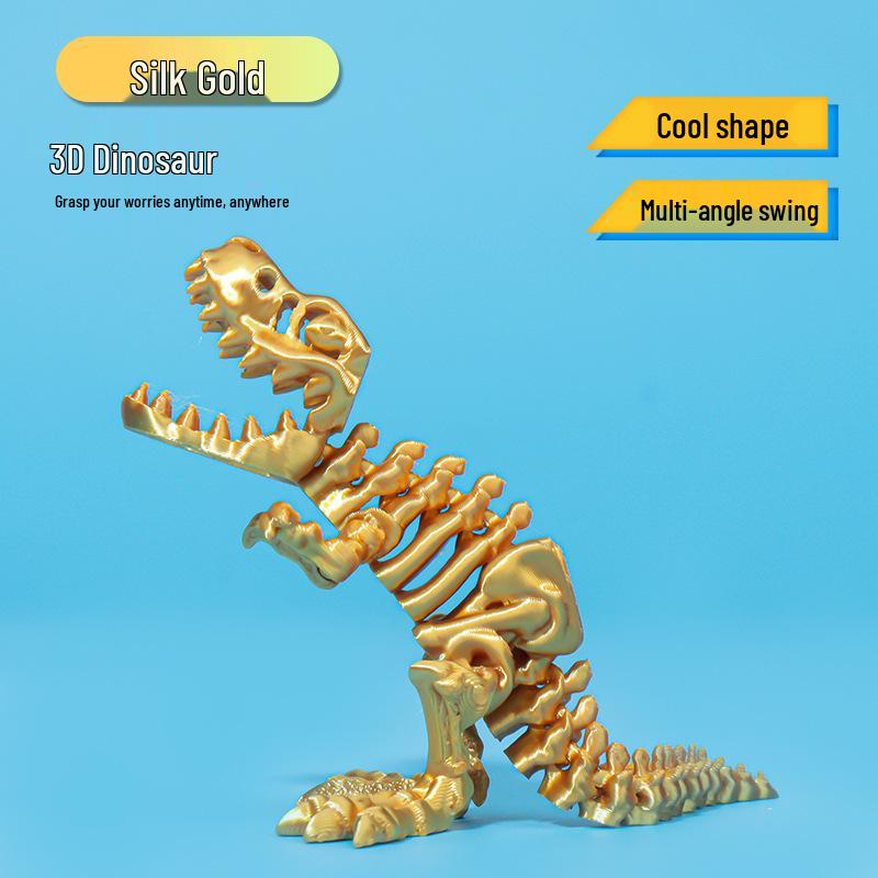 3D Printed Silk Gradient T-Rex Skull Egg Toy for Kids Home Decor