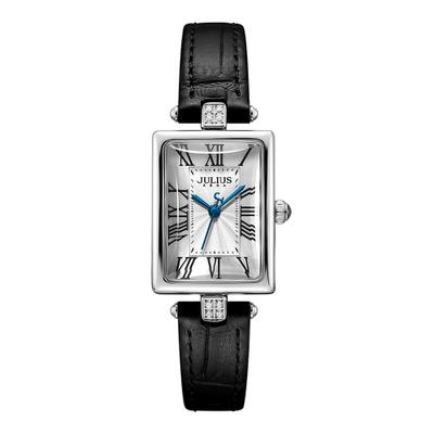 [JULIUS] JULIUS Damen-Lederuhr mit quadratischem Gehäuse JA-1525