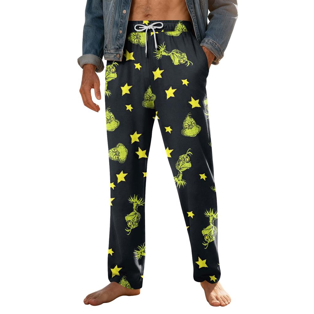 Men's Home Soft Pajama Pants Drawstring With Pockets Casual Sports Pants