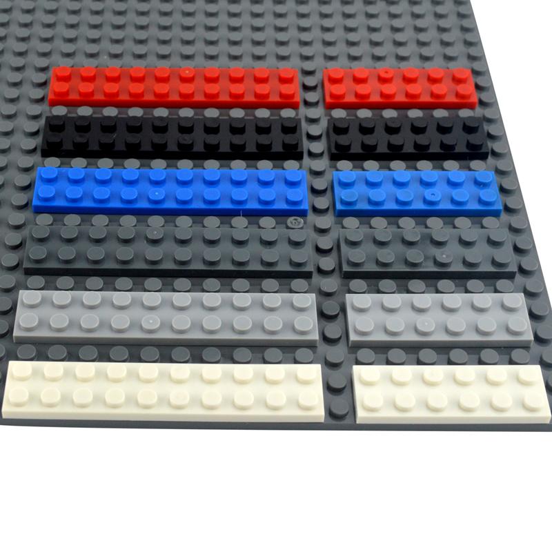DIY Building Blocks Thin Figures Bricks 2x6 2x8 2x10 Dots Colorful Educational Creative Size Compatible all brand Toys for Kids