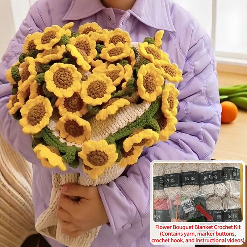 Rose Blanket Material Package Bell Orchid Handmade Birthday Gift For Girl Wedding Blessing Blanket Handmade Material Diy Gifts