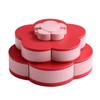 Chinese Style Double-layer Rotating Fruit Tray Candy Box Lotus Fruit Box New Year Candy Fruit Storage