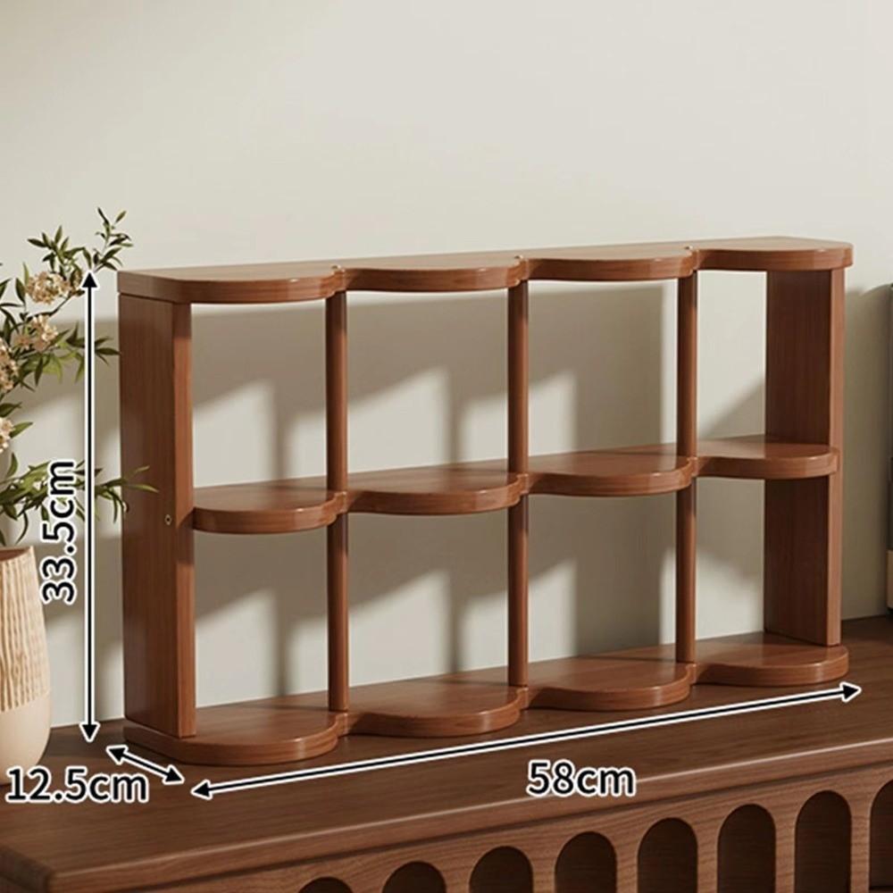 Modern Multi-Grid Cup Storage Shelf Wooden Cup Display Rack Wood Storage Rack Home Accessory