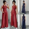2026 Summer New Fashionable European and American Women's Wear: V-neck Blazer, Elegant and Elegant, Sleeveless Straight-leg Pants Two-piece Set