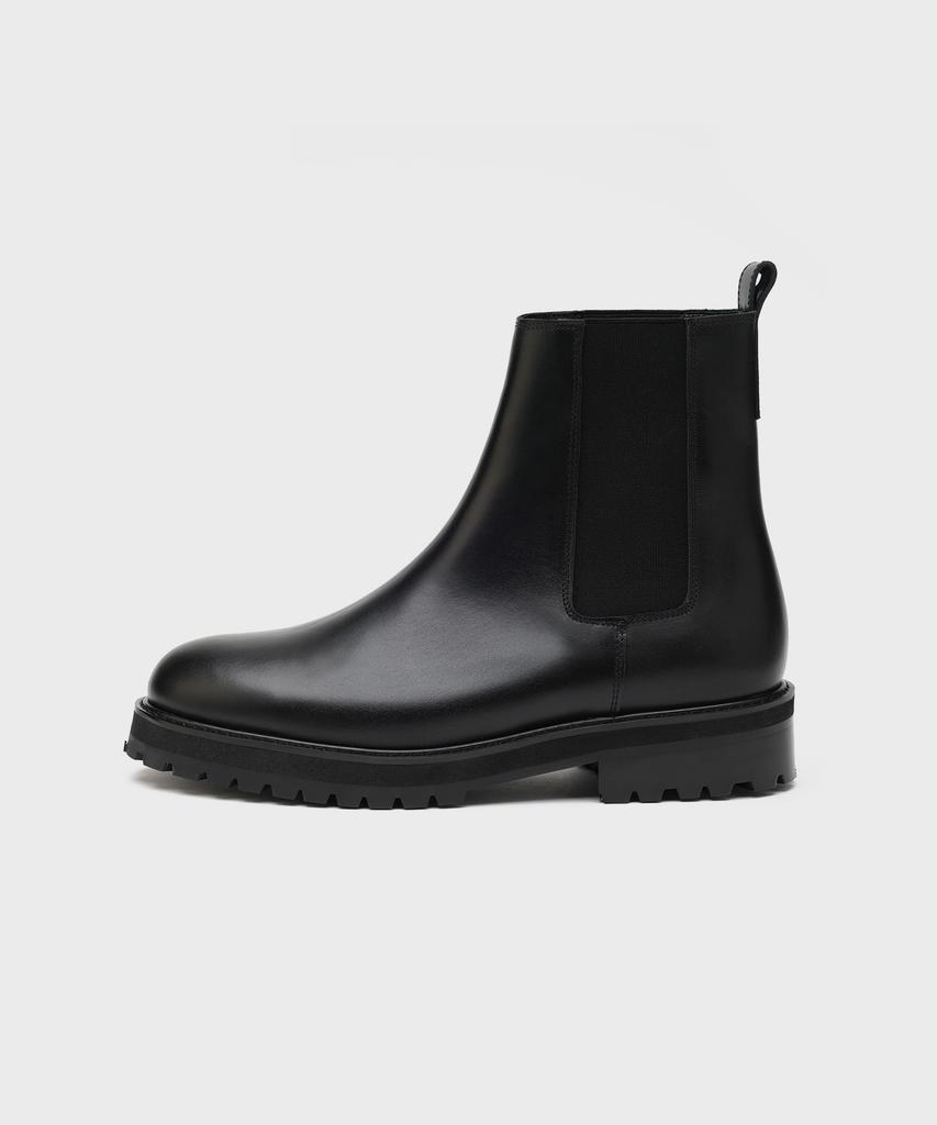 Firenze Atelier [Vibram] Round Toe Basic Chelsea Boots 9703 [Fg Black]