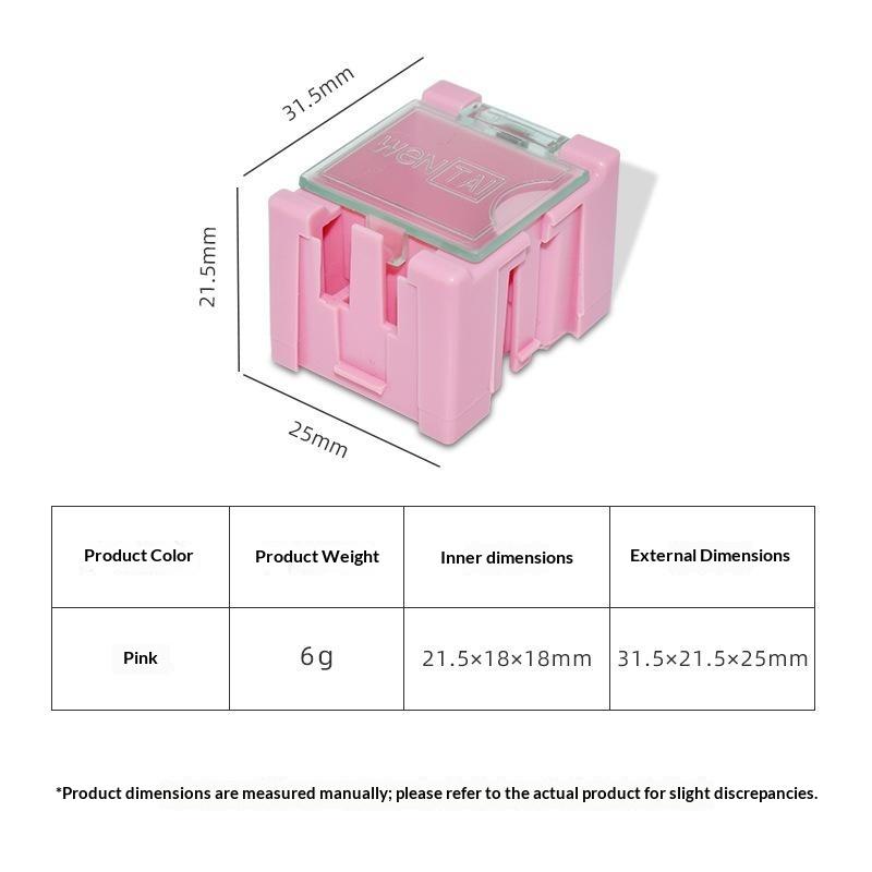 5Pcs Splicable Mini Electronic Component Storage Box Detachable Organizer Case For Resistor Ic Patch Screw Small Hardware Parts
