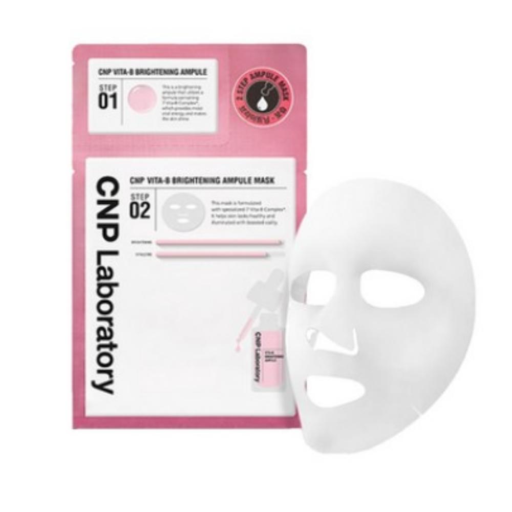 CNP Laboratory Vita-B Brightening Ampule Mask Vitamin-Infused Hydrating Sheet Mask 10pcs (1 Pack)