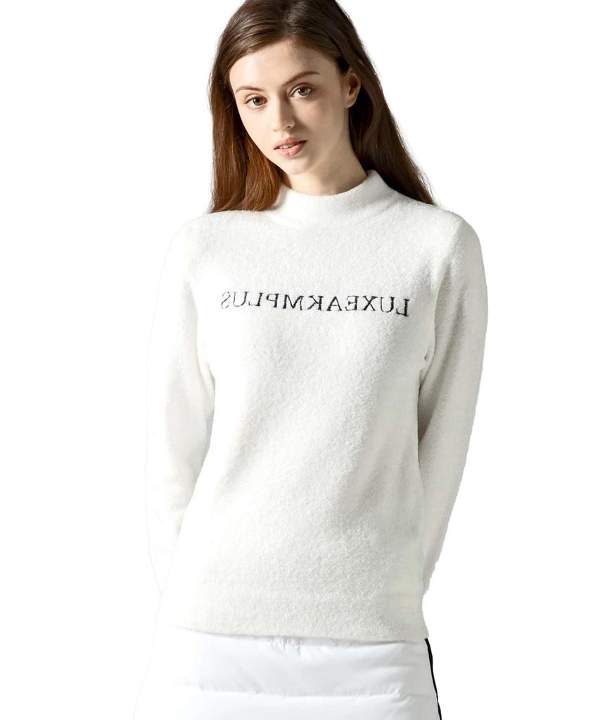 Luxe AKM Plus Golf Mock Neck Fluffy Knit