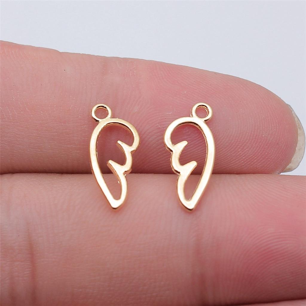 Small Angel Wings Fairy Detail Charm Antique Bronze Zinc Alloy Jewelry Making Supplies Jewelry Making Accessory Charms